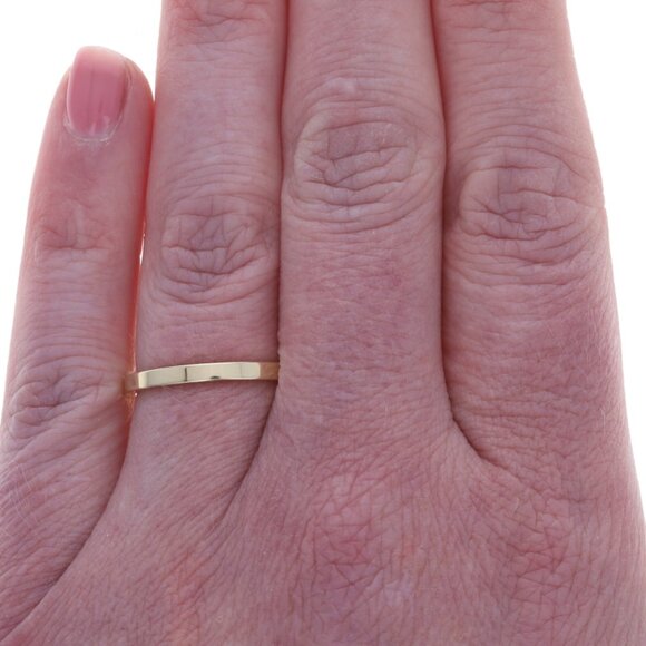 Yellow Gold Wedding Band - 14k Stack Ring - Picture 2 of 6